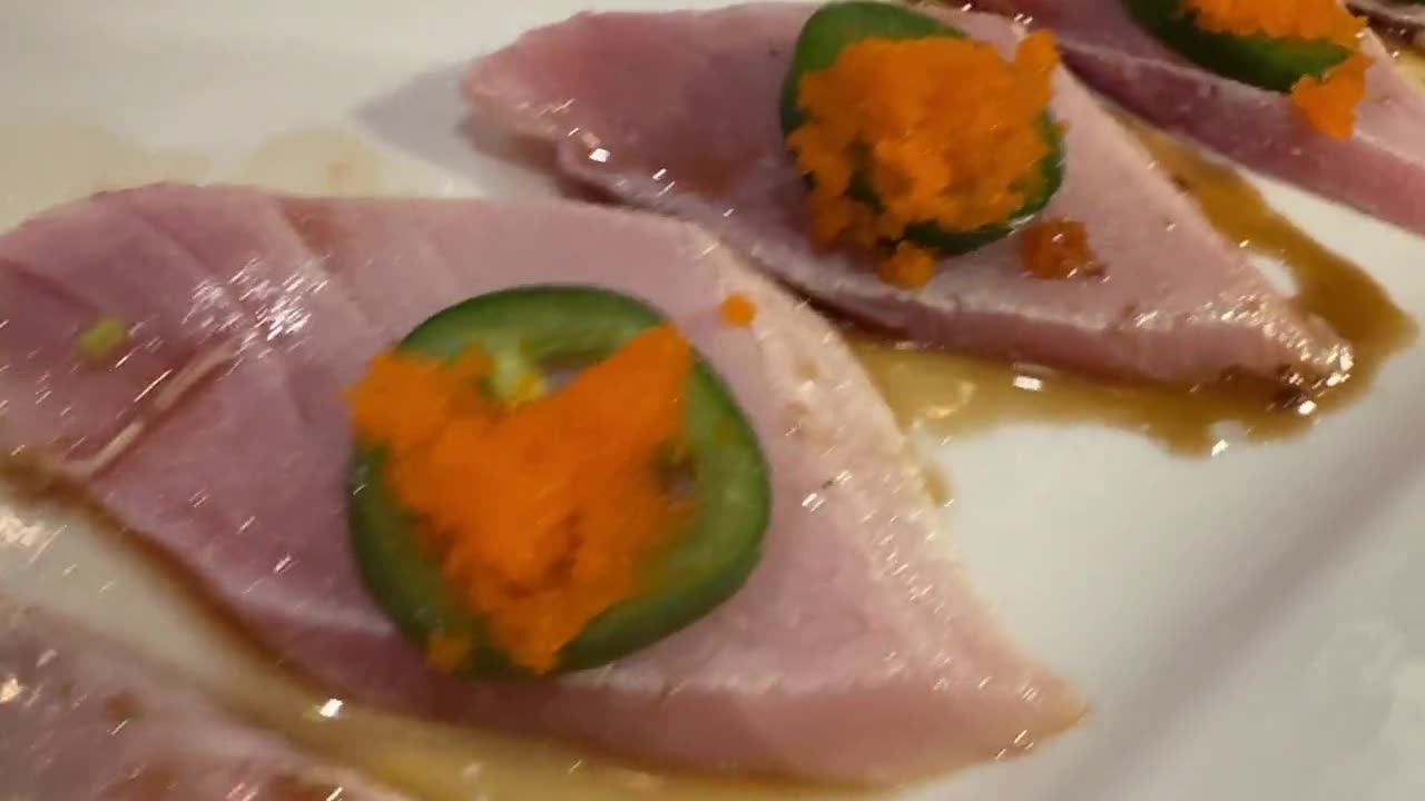 Yellowtail with jalapeño and masago